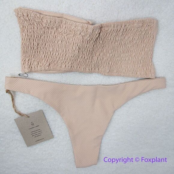 NEW SET! Stone fox swim free people meadow bikini top Enki Bikini Bottom, size M - Picture 11 of 16